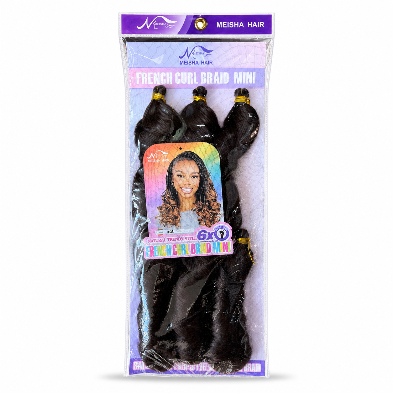 Meisha Hair French Curl Braid Mini 8 Inch Color 4