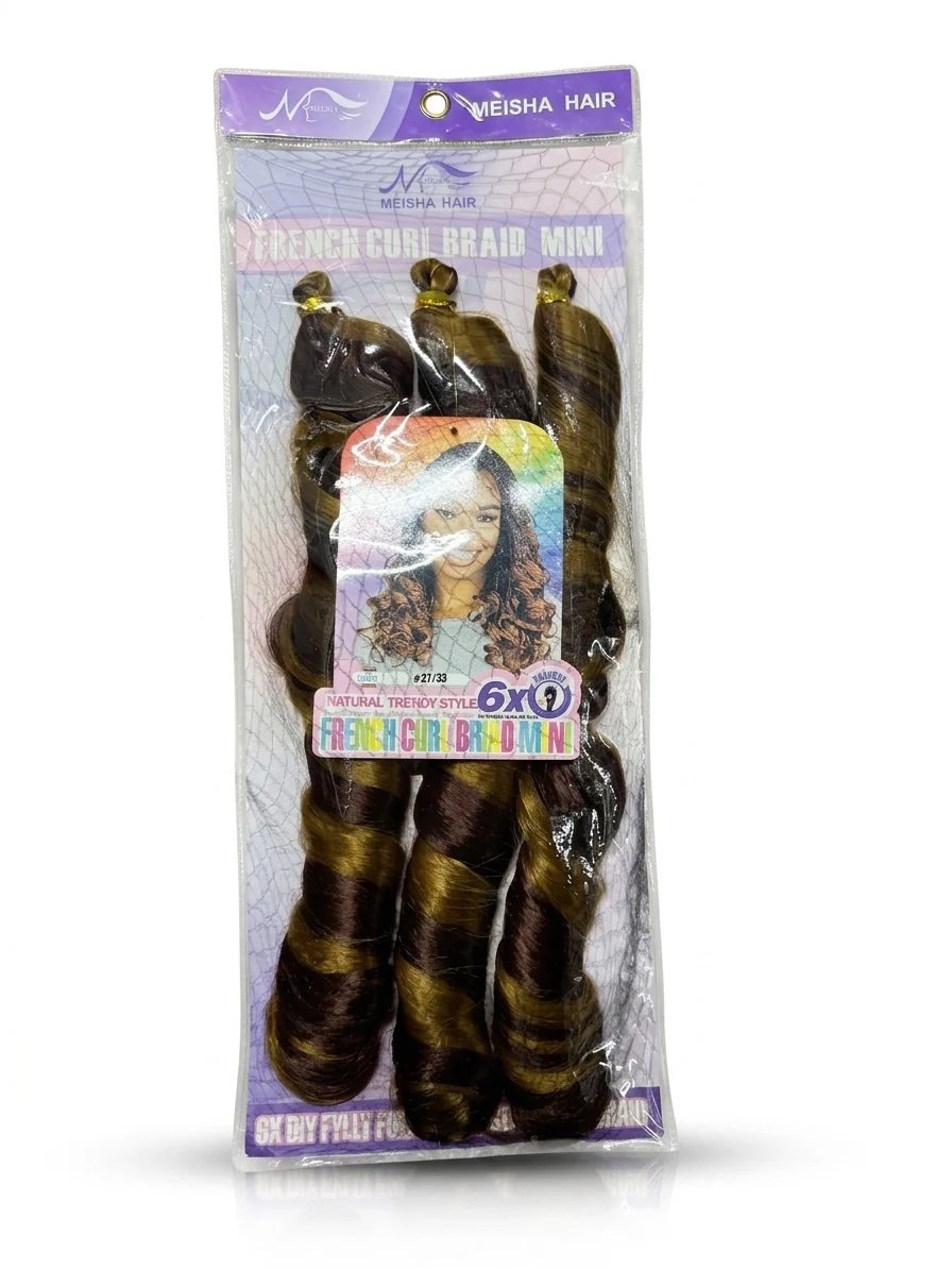 Meisha Hair French Curl Braid Mini 8 Inch Color 27/33