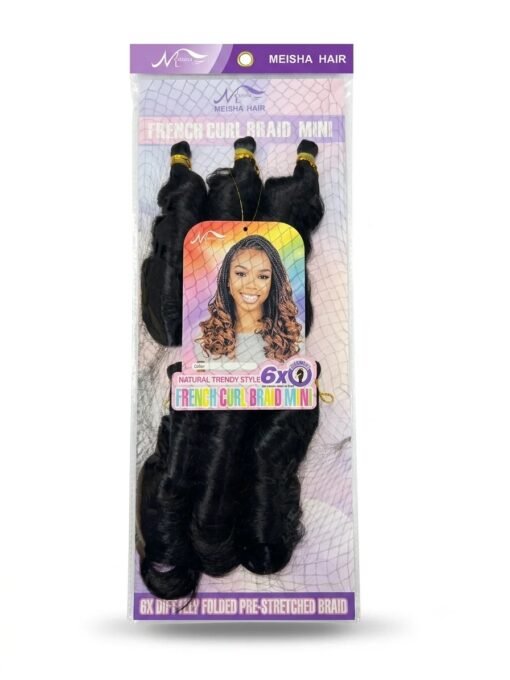 Meisha Hair French Curl Braid Mini 8 Inch pre-stretched braiding hair