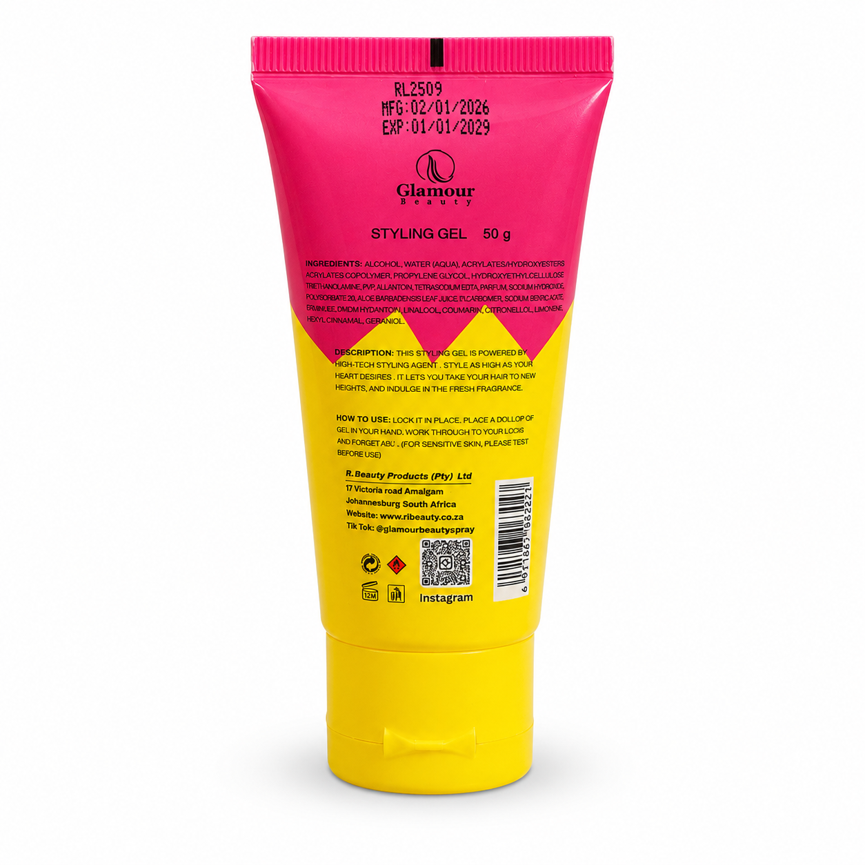 Glamour Beauty Styling Gel packaging view