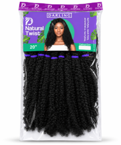 Darling Natural Twist 20 inch hair extensions colour 1, front of pack