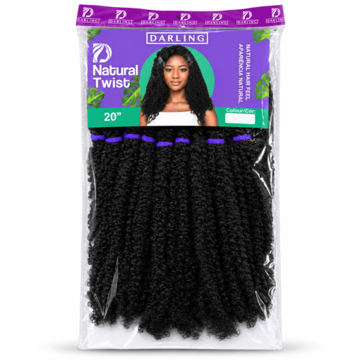 Darling Natural Twist 20 inch hair extensions colour 1, front of pack