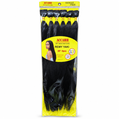 ACCAHH Remy Yaki 28 Inch 6PCS – Tangle-Free Hair Extensions